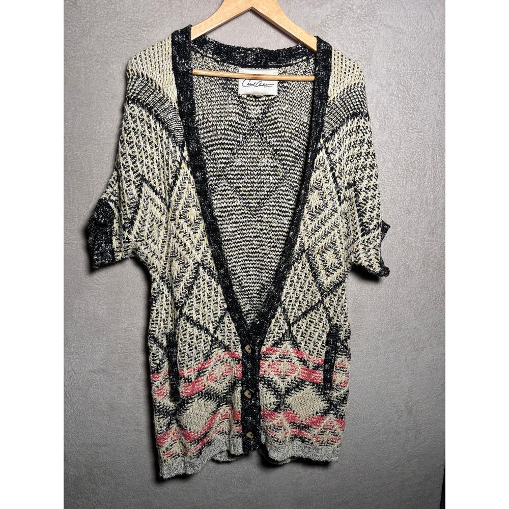 Carol Anderson by Invitation CAbi Boho Southwest Chunky Knit Cardigan Size Small
